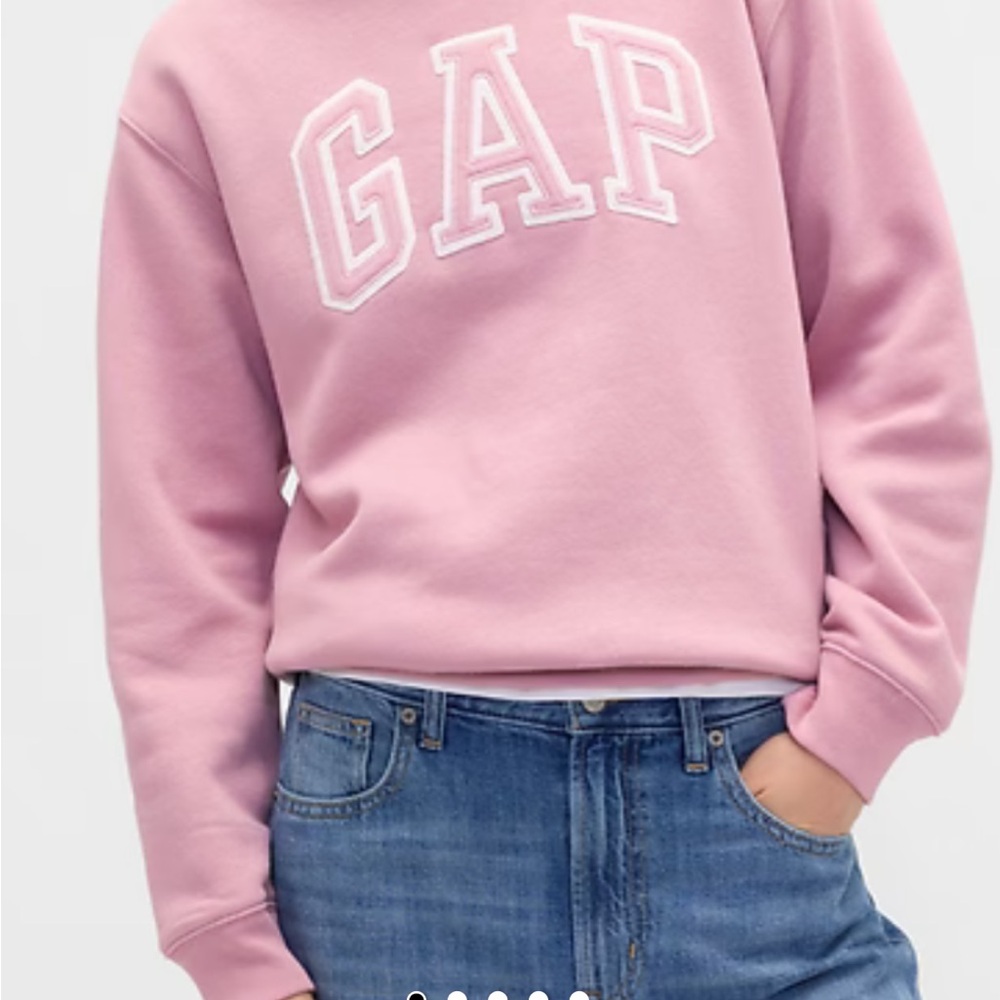 GAP Women's Soft Pink Crew Neck Sweater